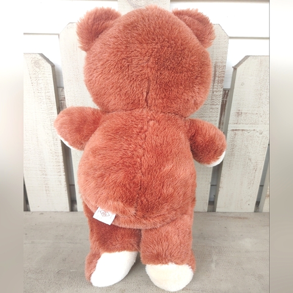 Vintage 1984 Brownish Red Plush Teddy Bear 18" K.B. Bros Stuffed Animal RARE - Picture 11 of 13